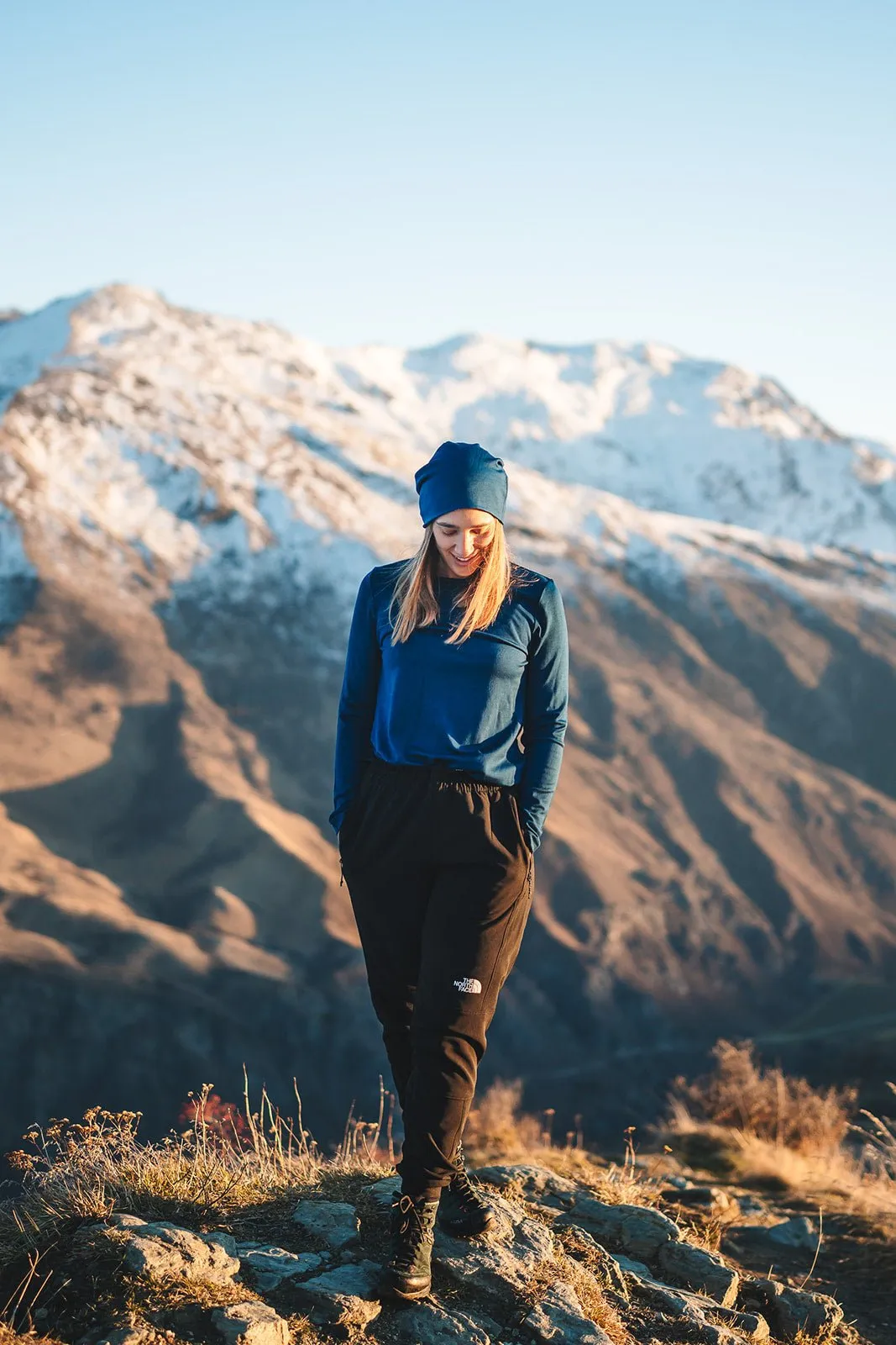 100% MERINO BEANIE UNISEX CUFFED/SLOUCH TWILIGHT