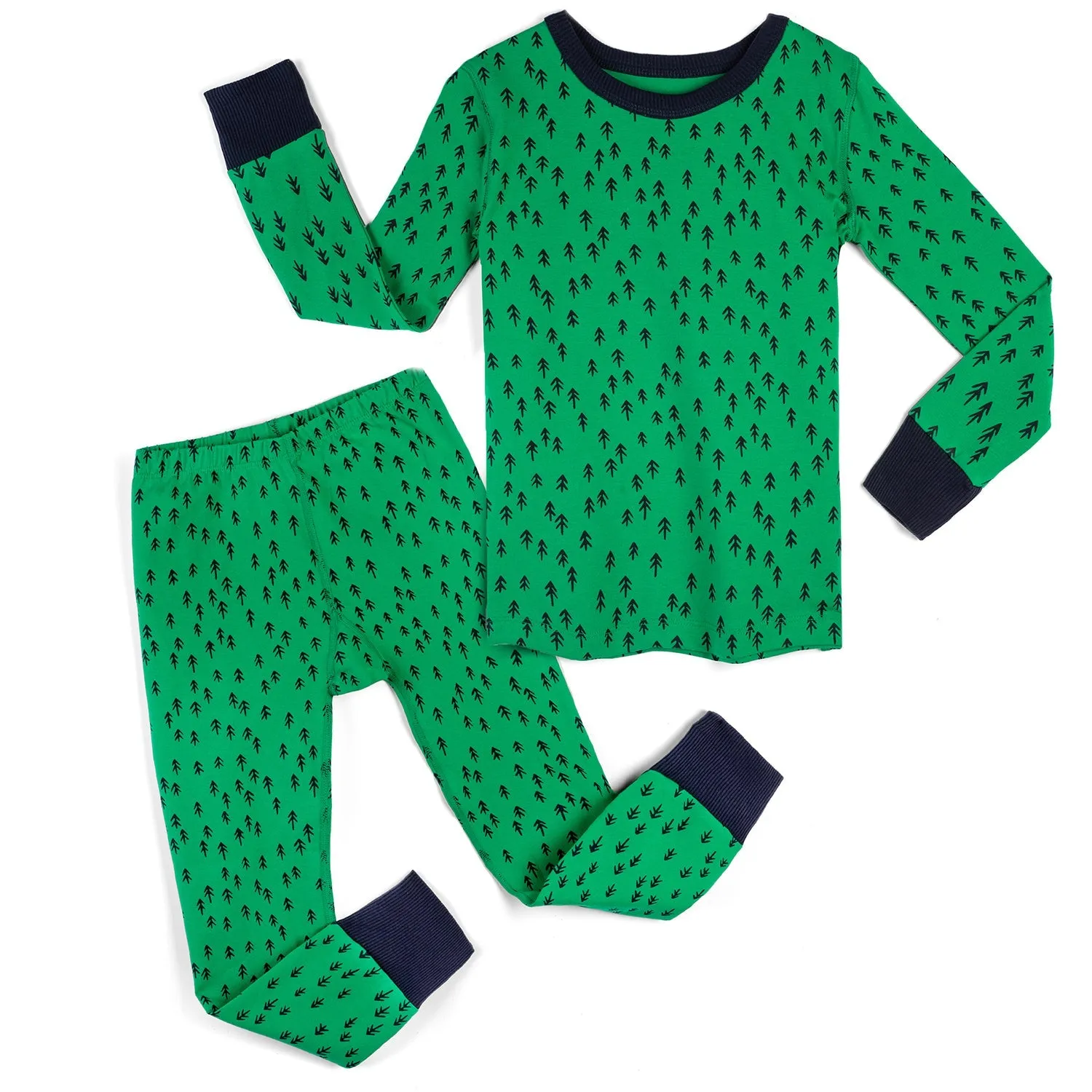 100% Organic Cotton Long Sleeve Pajamas for Kids