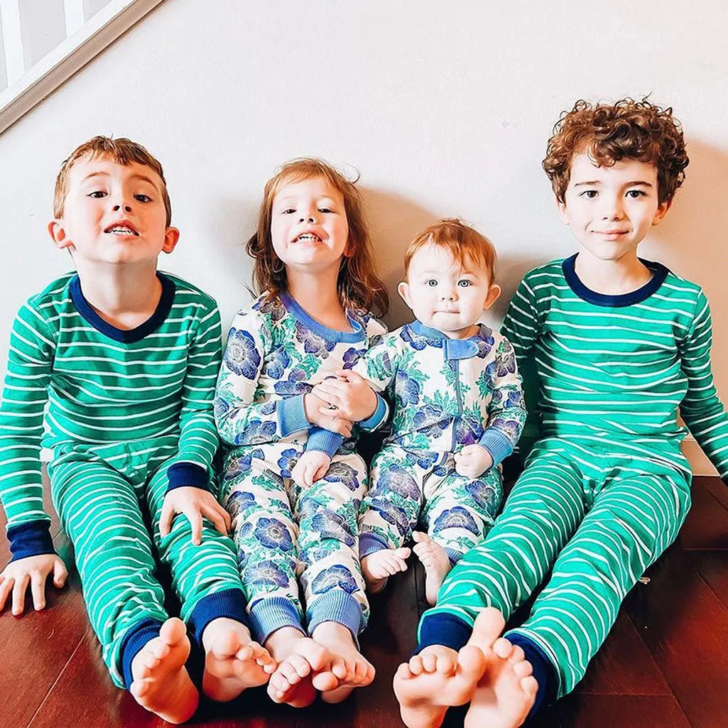 100% Organic Cotton Long Sleeve Pajamas for Kids