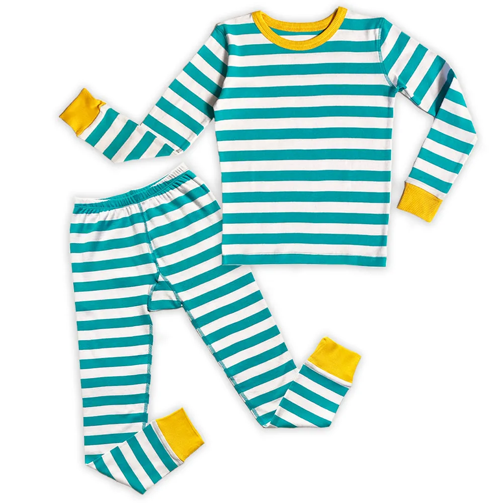 100% Organic Cotton Long Sleeve Pajamas for Kids