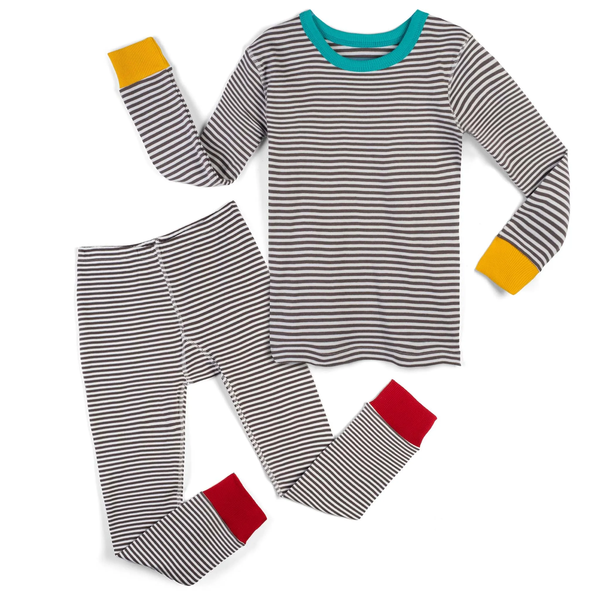 100% Organic Cotton Long Sleeve Pajamas for Kids