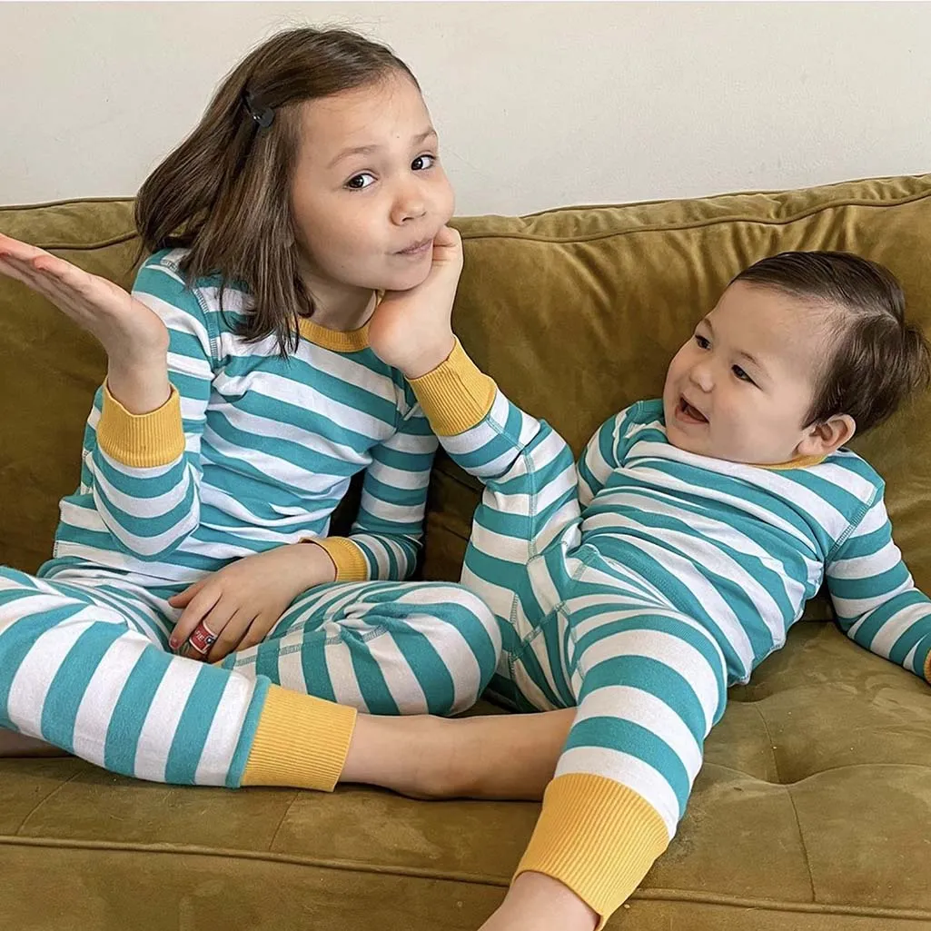 100% Organic Cotton Long Sleeve Pajamas for Kids