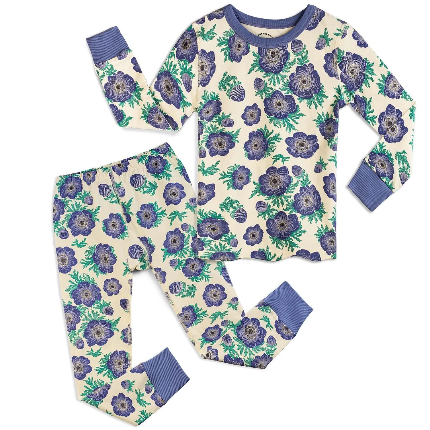 100% Organic Cotton Long Sleeve Pajamas for Kids