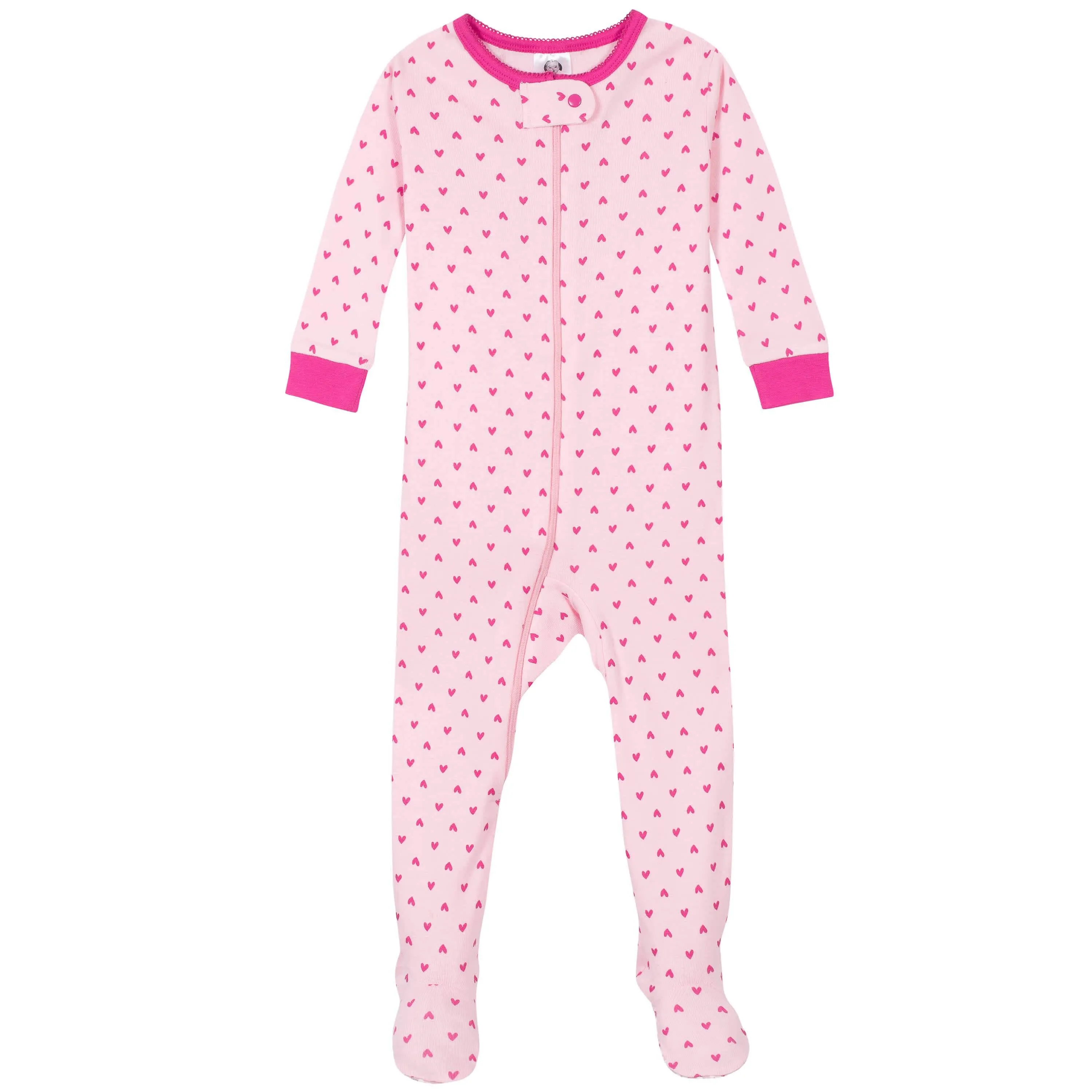 2-Pack Baby & Toddler Girls Rainbows Snug Fit Footed Cotton Pajamas