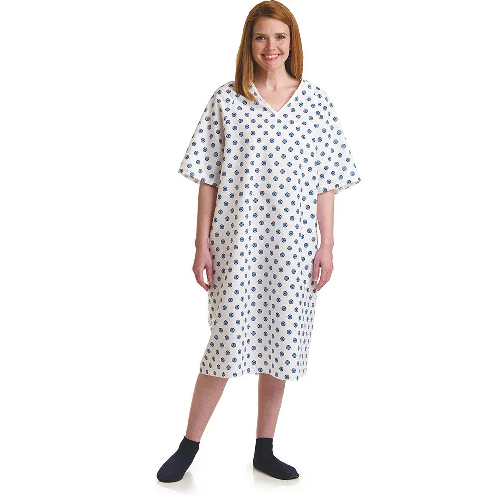 3XL Deluxe Cut Oversized Hospital Gowns SNOWFLAKE (12 PACK)