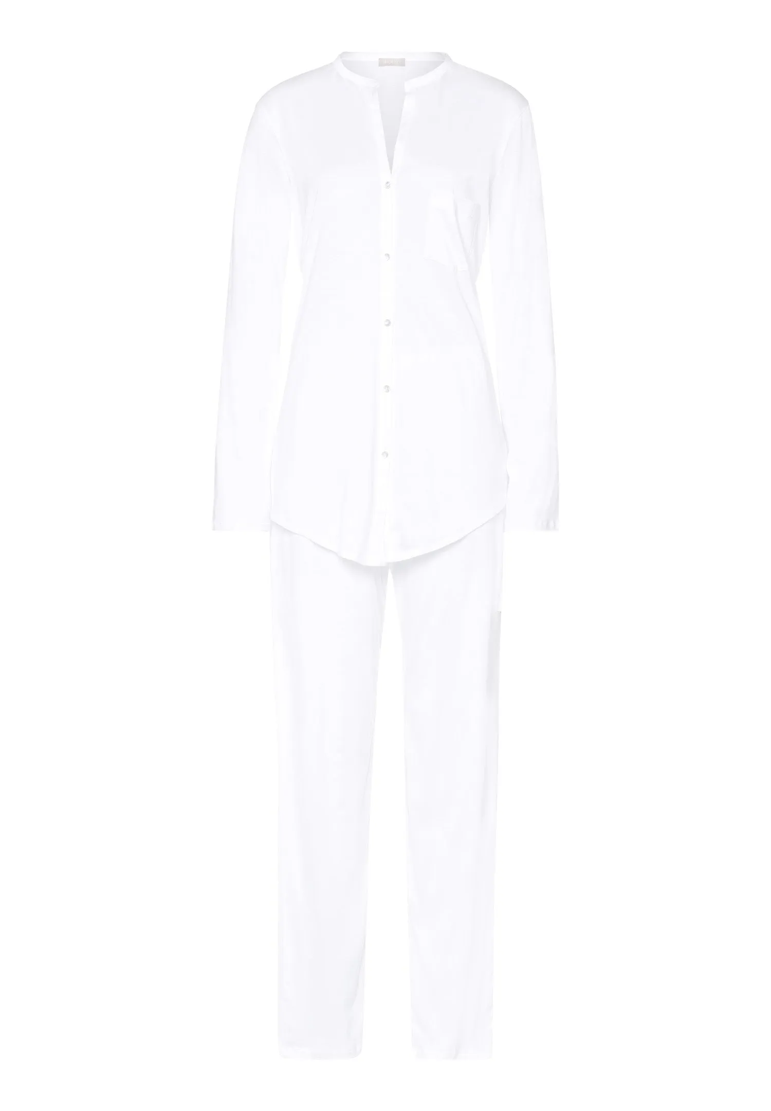 Cotton Deluxe Button Front Cotton Pajama Set  | White 77956-101