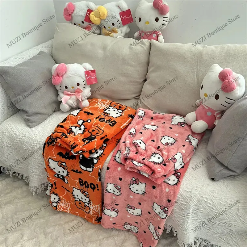 Cozy Holiday Kawaii Kitty Pajama Pants