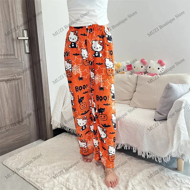 Cozy Holiday Kawaii Kitty Pajama Pants