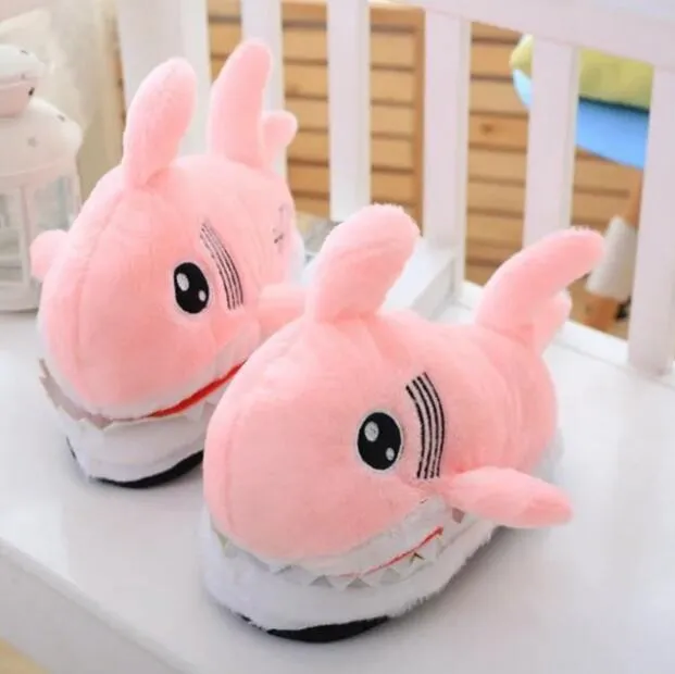 Cozy Shark Plush Slippers