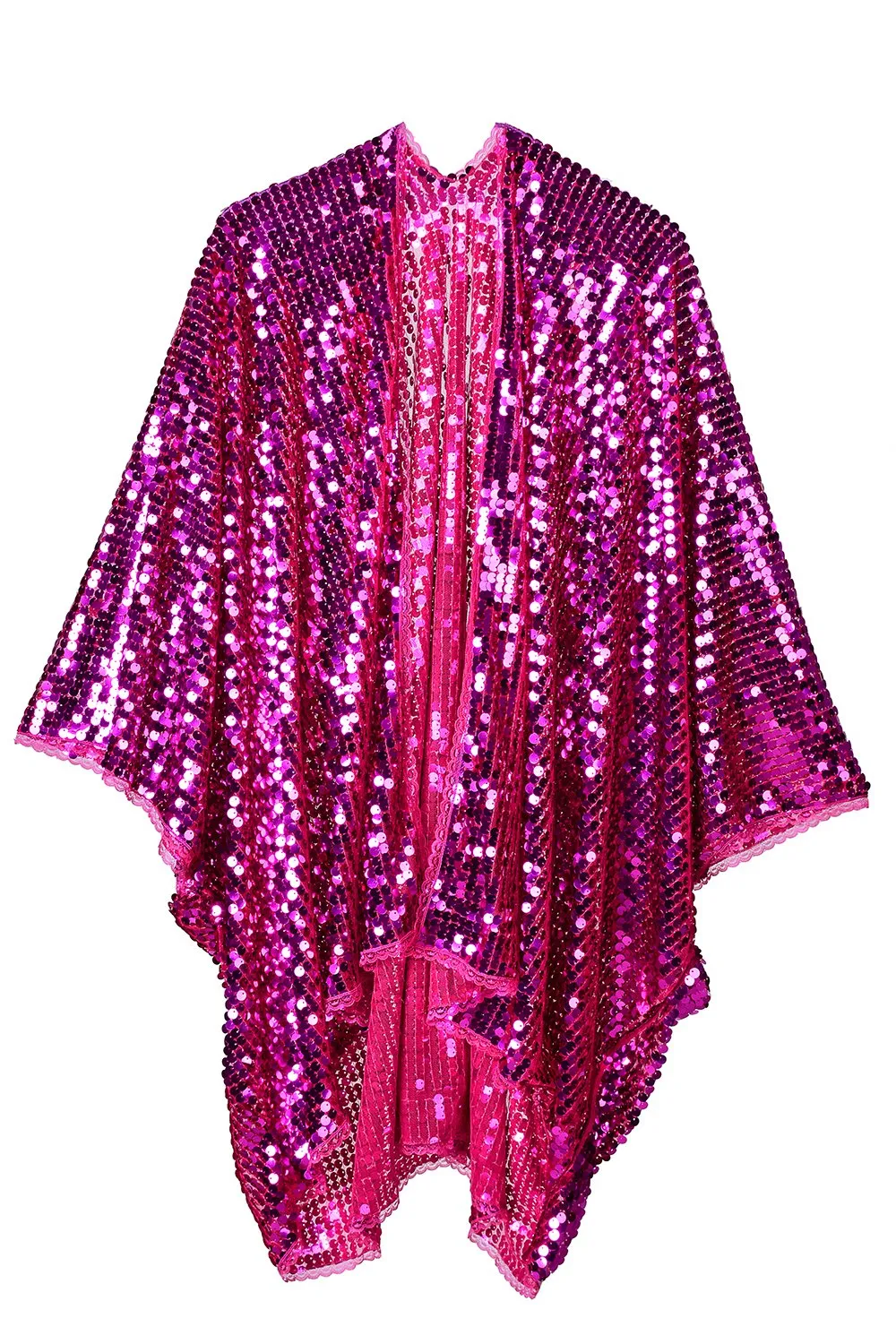 Disco Sequin Kimono - Pink Rose