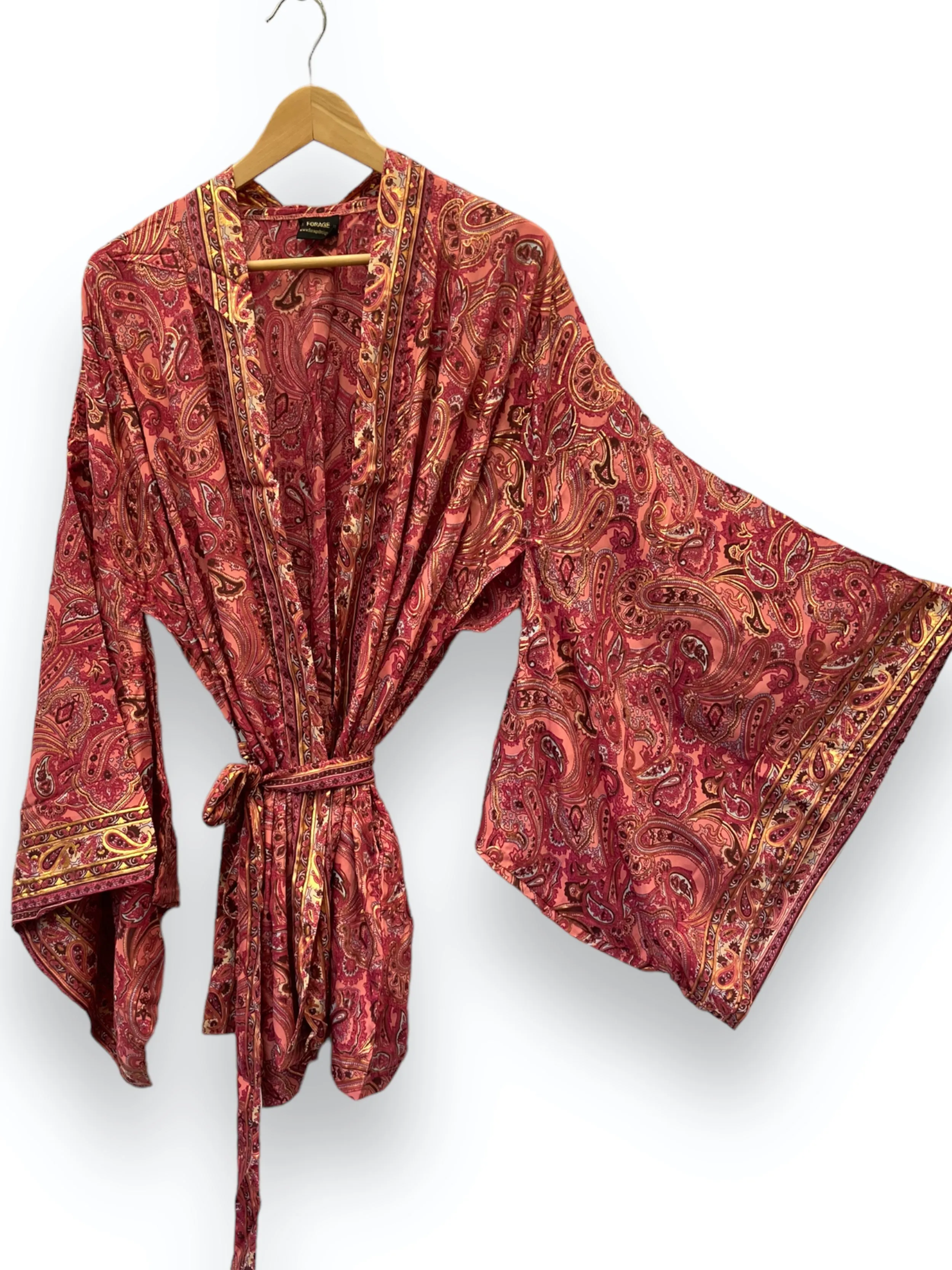 Flare Arm Kimono - Gilded Rouge