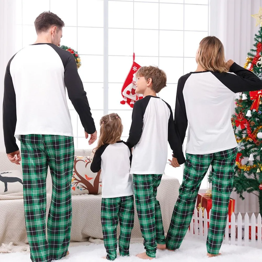 Green Christmas Tree Family Matching Pajama Set