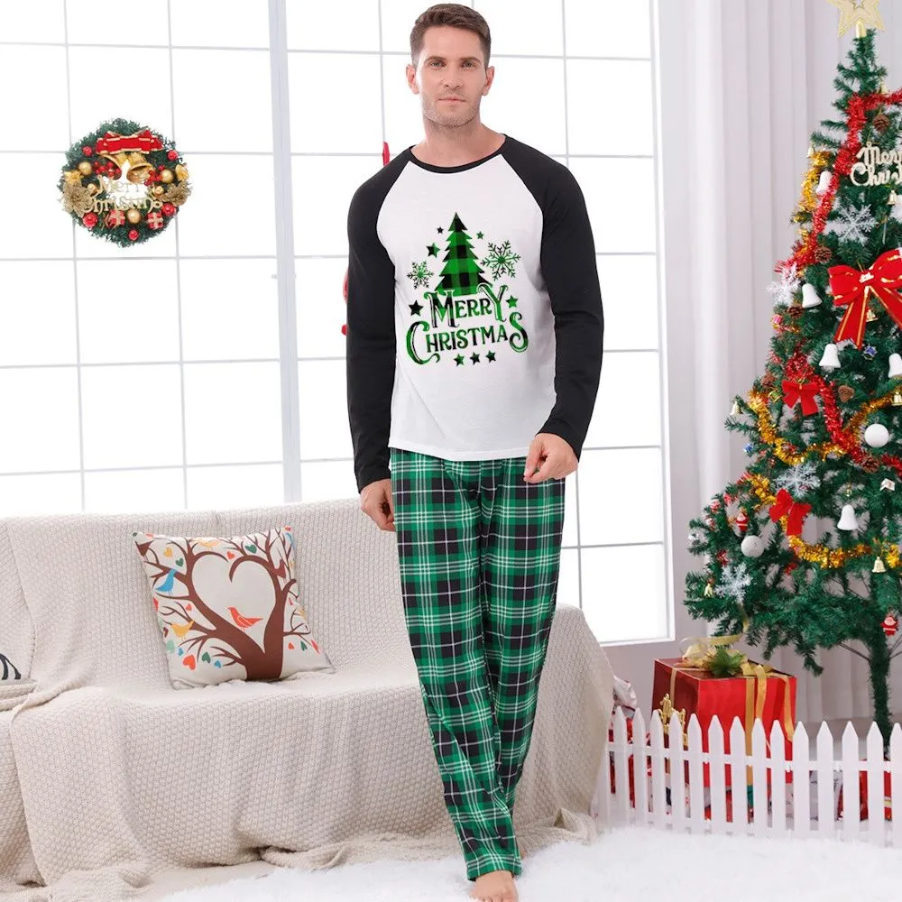 Green Christmas Tree Family Matching Pajama Set