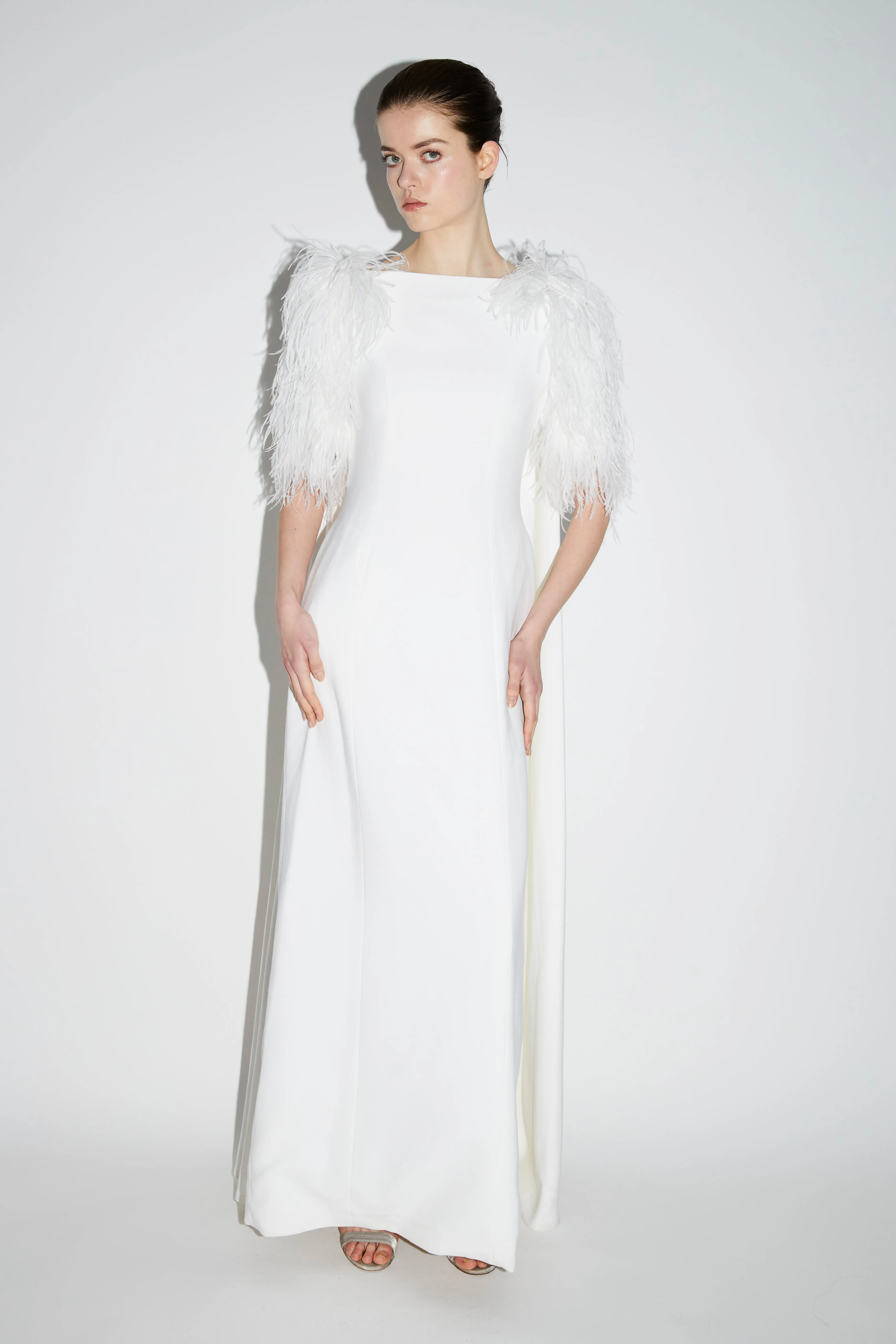 HORTENSE GOWN PURE WHITE CREPE