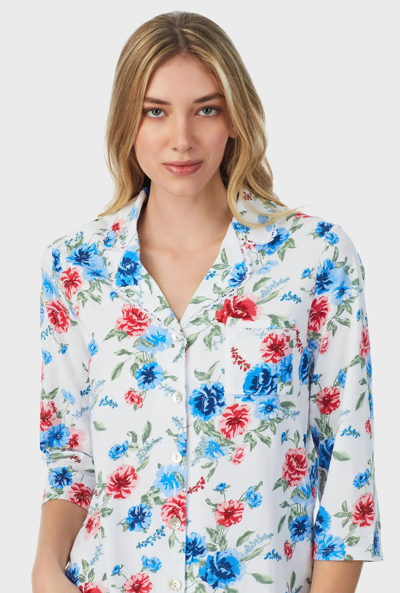 Icy Floral Long Pajama Set