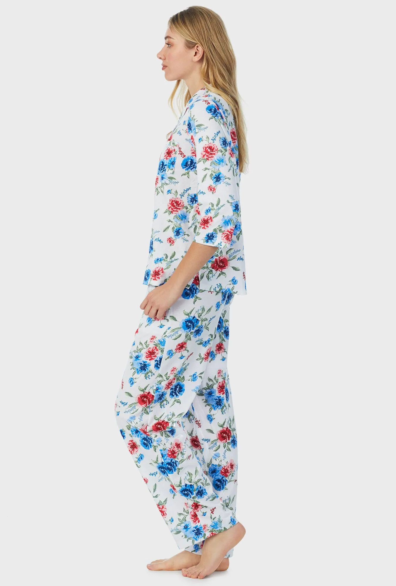 Icy Floral Long Pajama Set