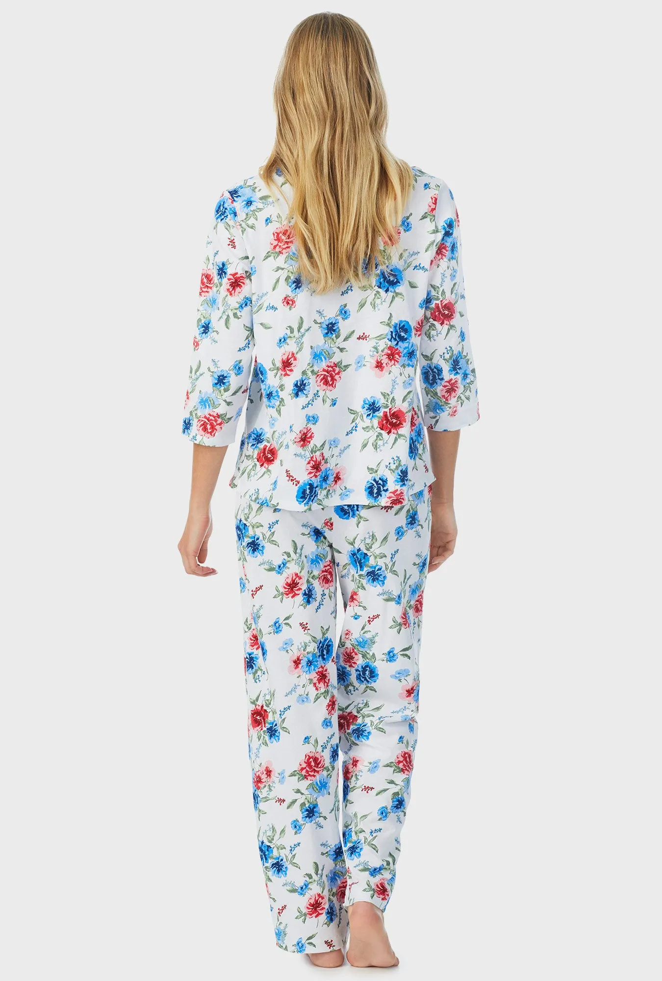 Icy Floral Long Pajama Set