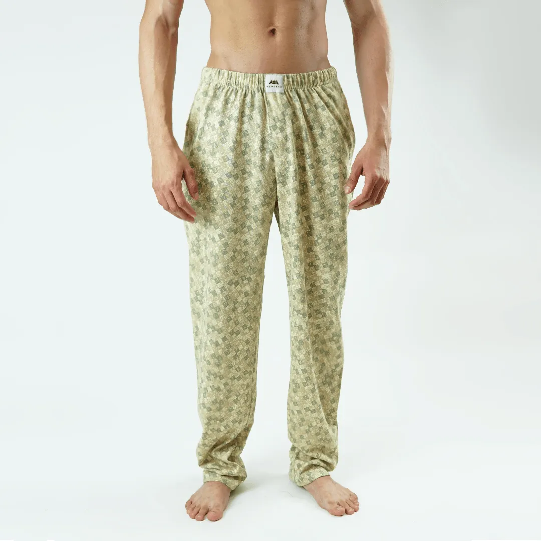 Jersey Pajama Pants - Camouflage Plate Pattern