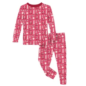 KicKee Pants Winter Rose Presents L/S Pajama Set