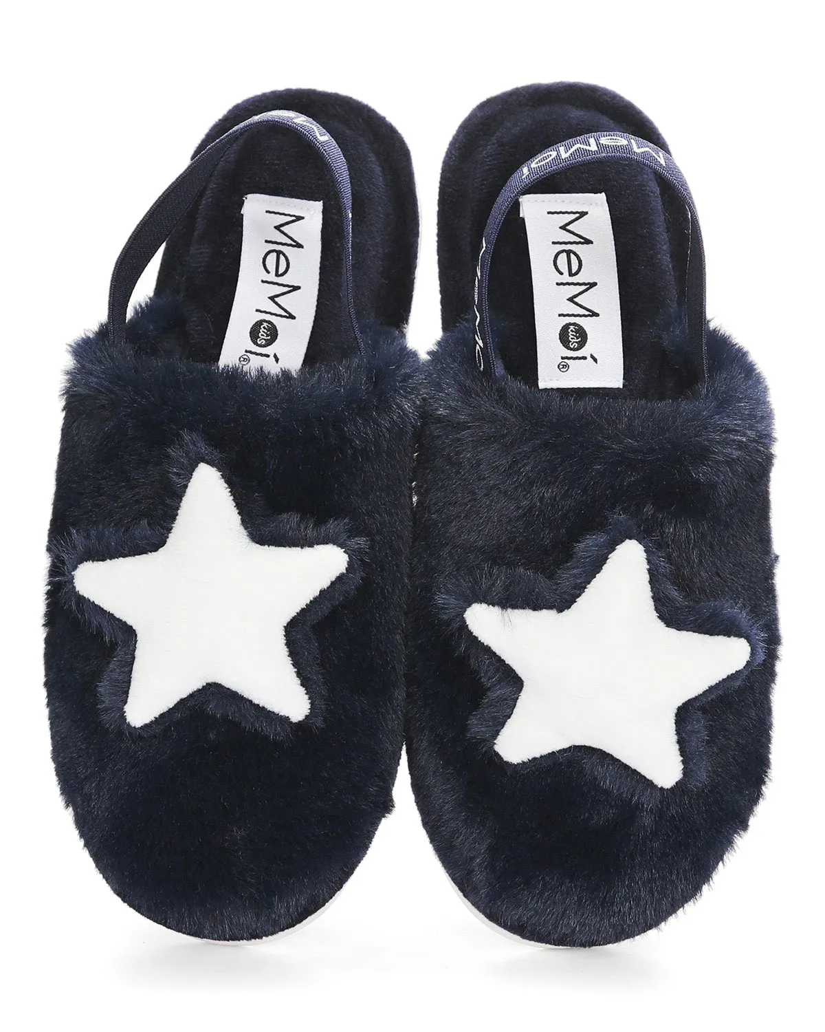 Kids' 3D Plush Star Non-Skid Slippers