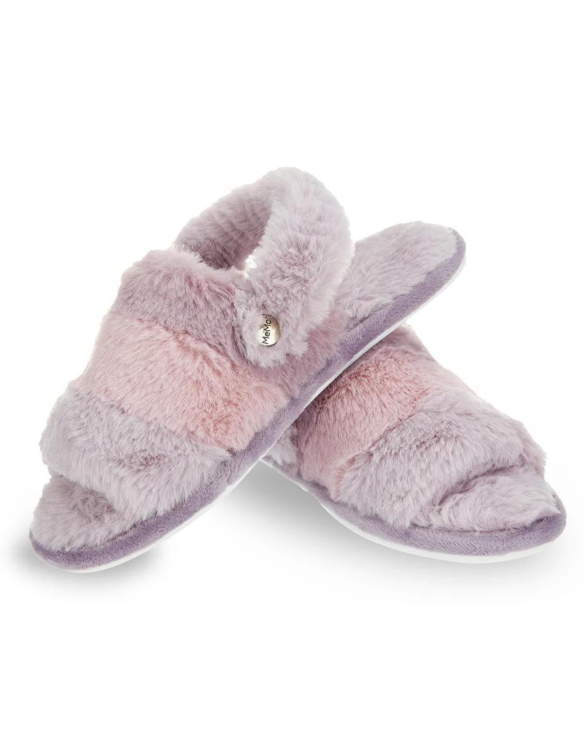 Kids' Colorblock Fur Plush Slippers