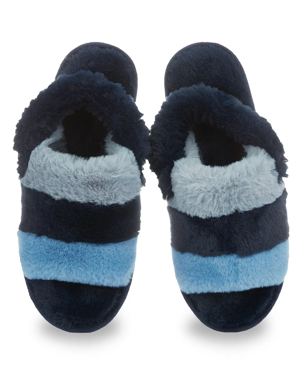 Kids' Colorblock Fur Plush Slippers