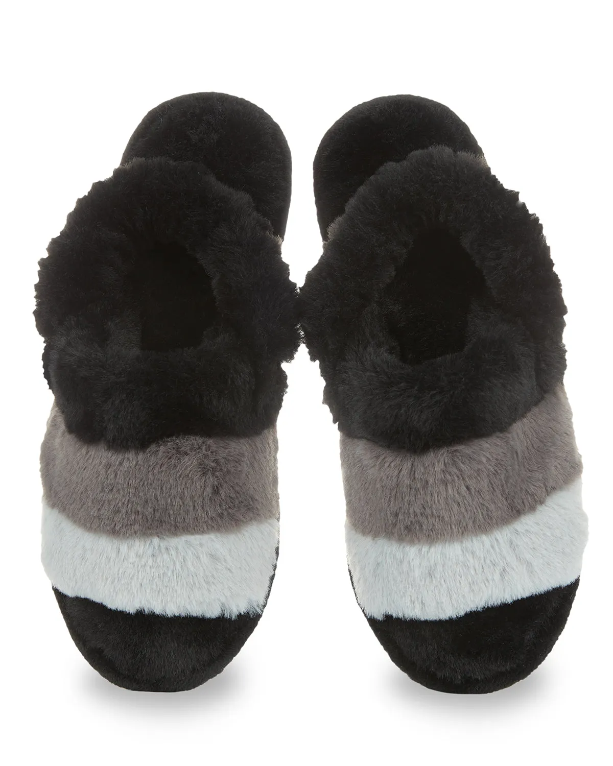 Kids' Colorblock Fur Plush Slippers