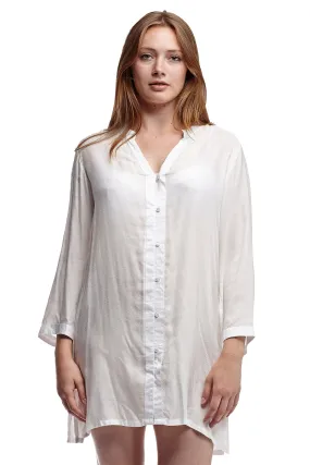 Long Sleeve Rayon Nightshirt