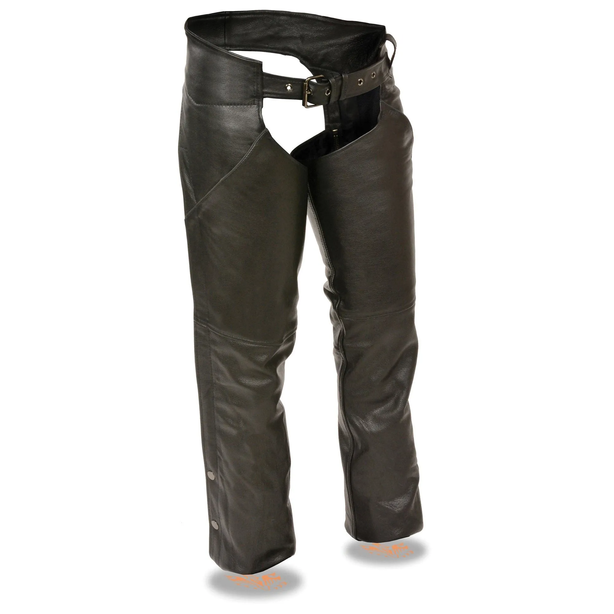 Milwaukee Leather-LKL6700-Ladies Black Classic Chaps with Hip Pocket