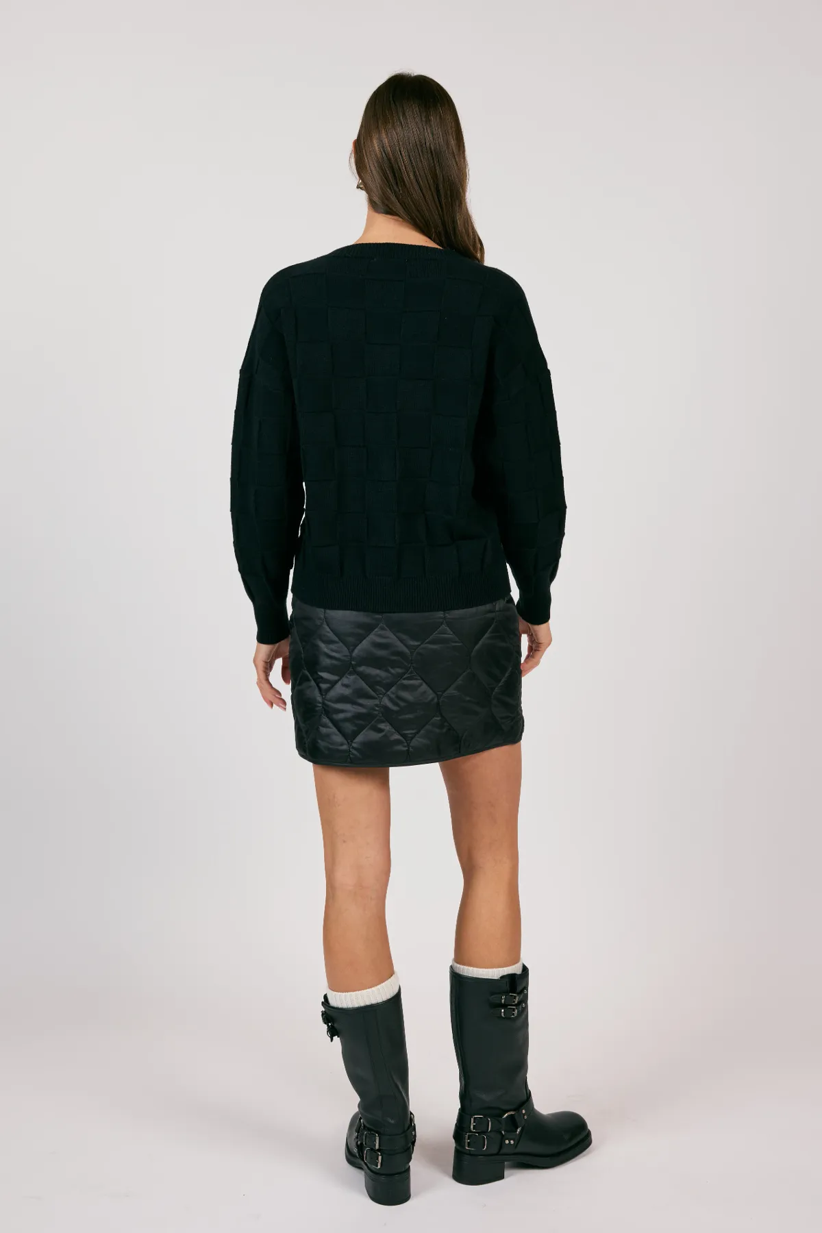 New Horizons Quilted Mini Skirt