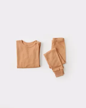 Organic Cotton Pointelle Pajamas <br>Poudre Organic