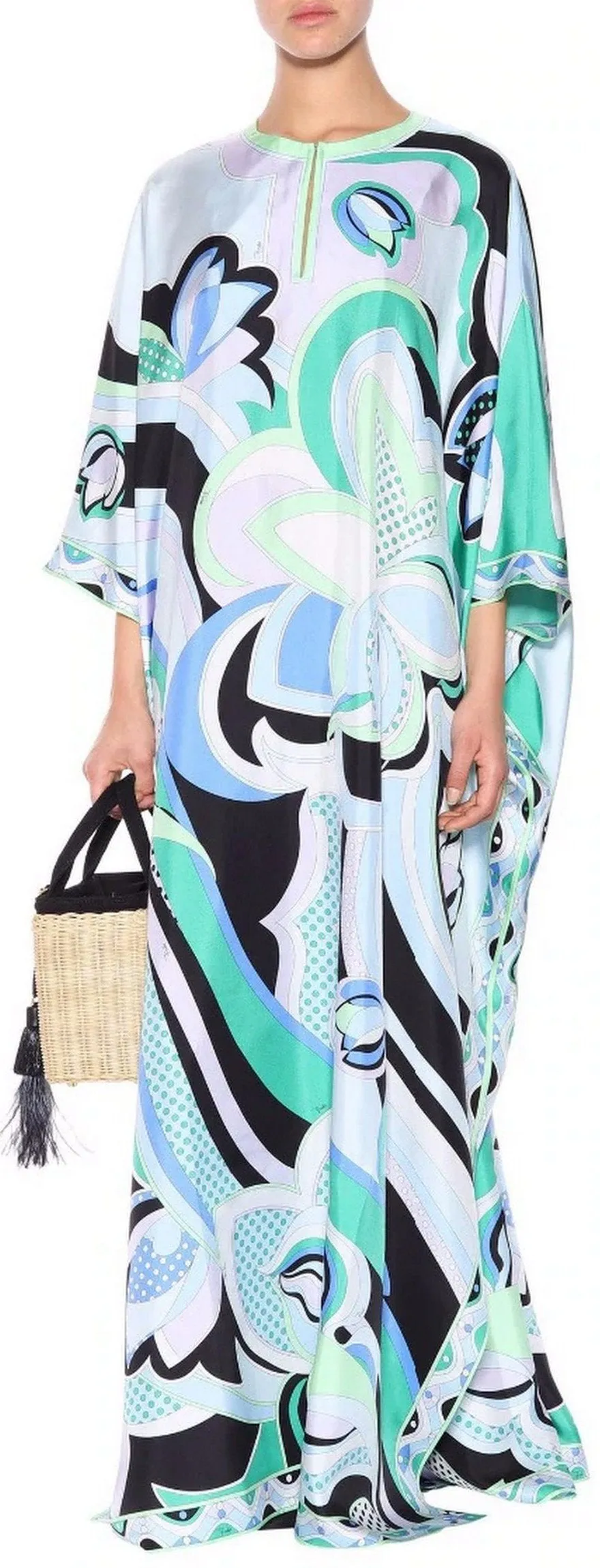 Oversized Printed Kaftan Dress