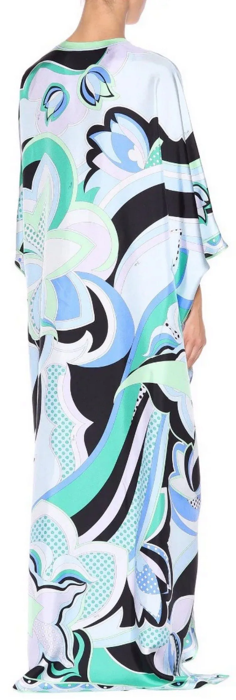 Oversized Printed Kaftan Dress