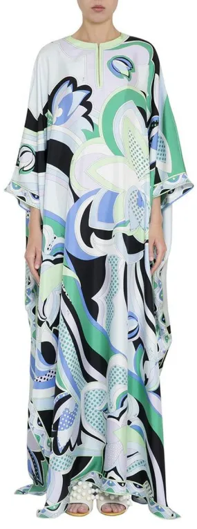 Oversized Printed Kaftan Dress