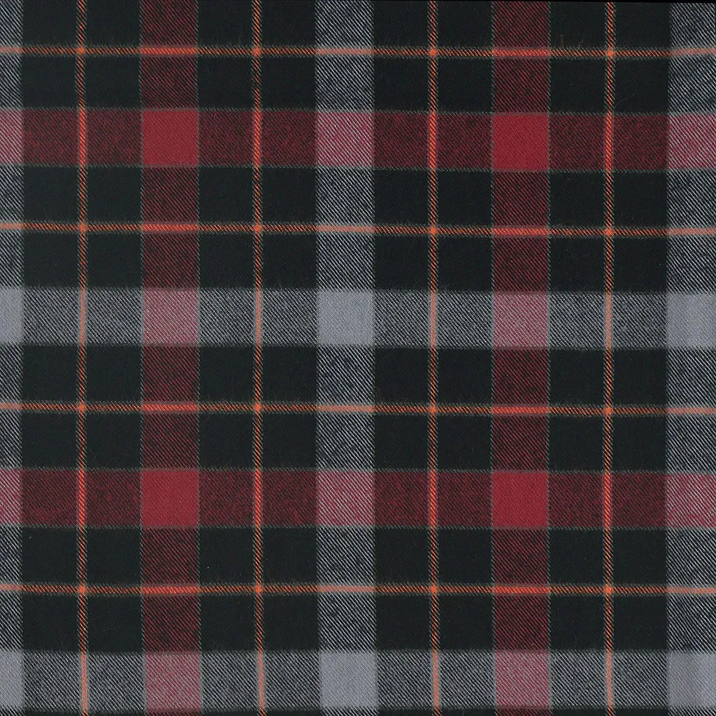 Pajama Lightweight Flannel Plaid - Burgundy