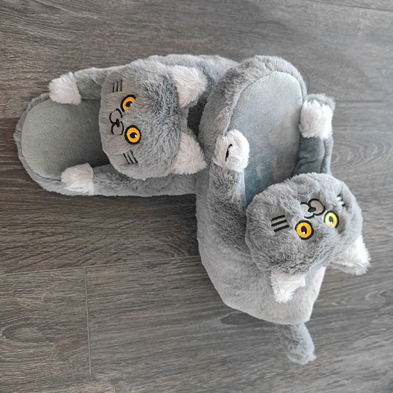 Pat and Pet Emporium | Shoes | Women's Soft Cat Hug Slippers