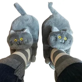 Pat and Pet Emporium | Shoes | Women's Soft Cat Hug Slippers