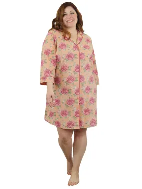 Plus Size La Cera Long Sleeve Nightshirt