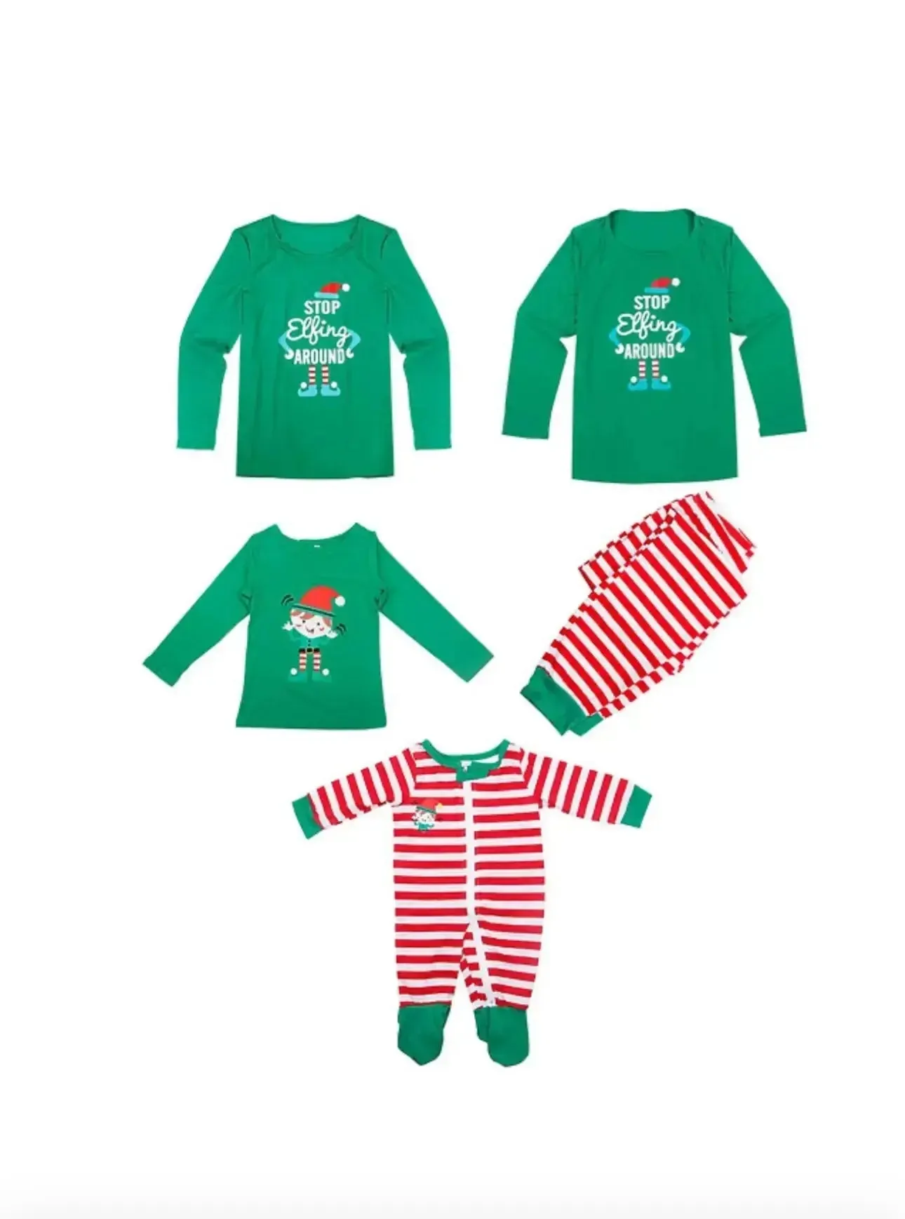 (PRE ORDER) DAD STOP Elfing AROUND Green Family Christmas Pajamas Sets Adult mens  Christmas Grinch sleepwear