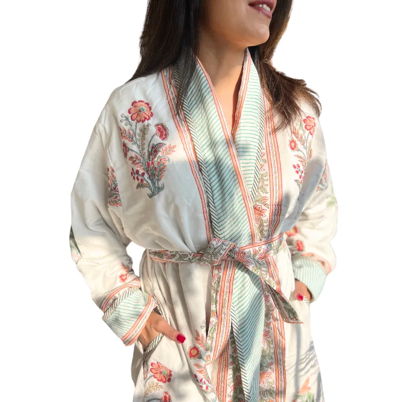 Santra Quilted Cotton Robe