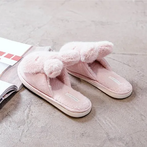 Sleepy Bunny Plush Slippers