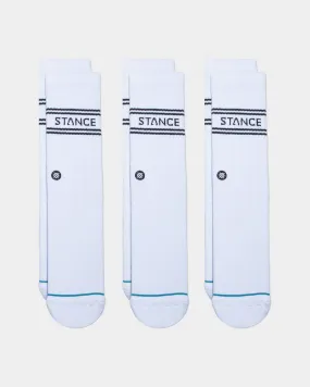 Stance Basic 3 Pack Crewcut Socks White