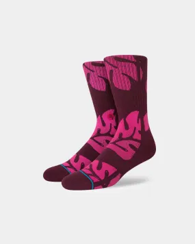 Stance Plantastic Socks Burgundy