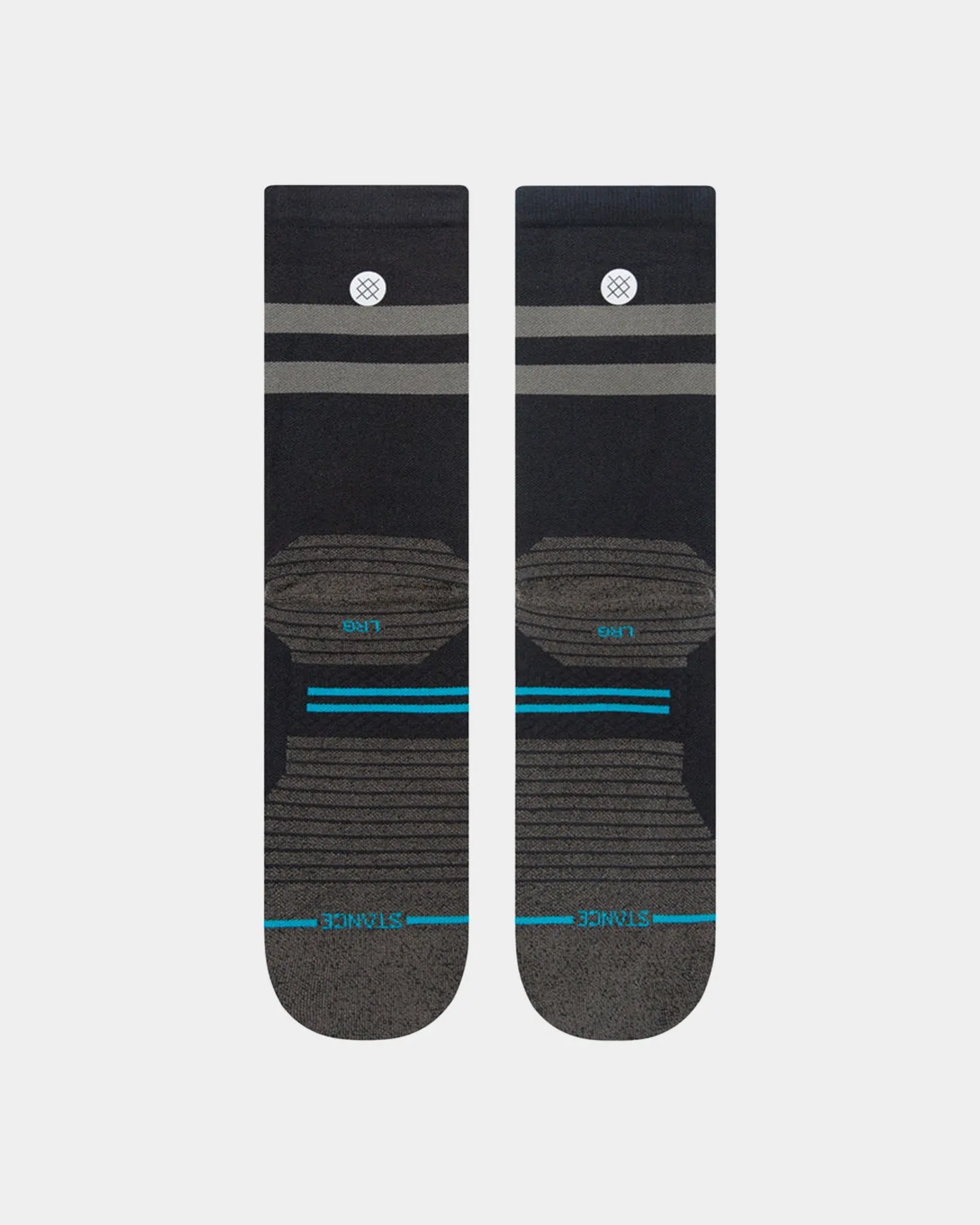 Stance Run Light Crewcut 3 Pack Socks Black