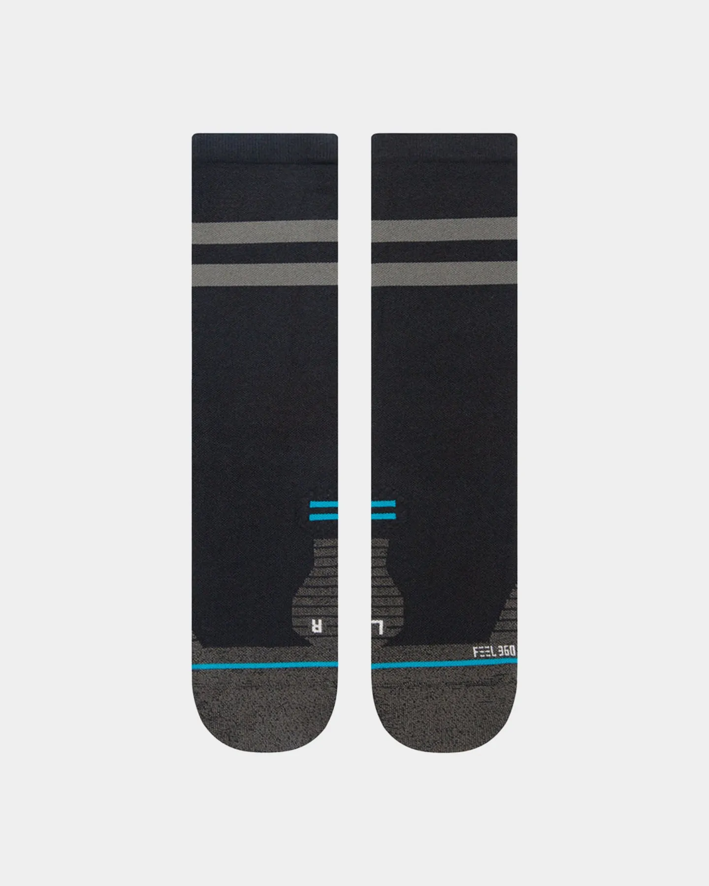 Stance Run Light Crewcut 3 Pack Socks Black