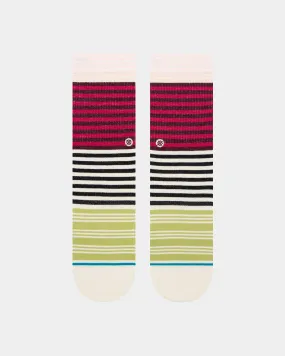 Stance Women's Sunshine Stripe Crew Socks Magenta