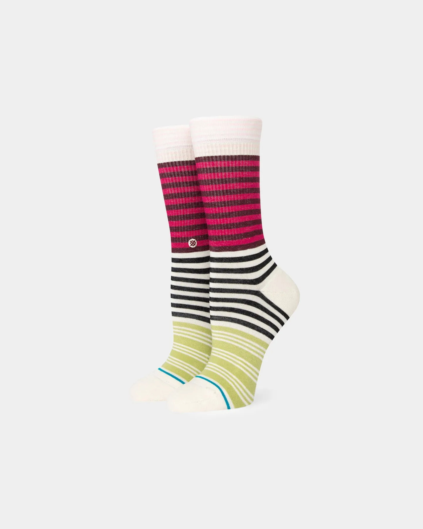 Stance Women's Sunshine Stripe Crew Socks Magenta