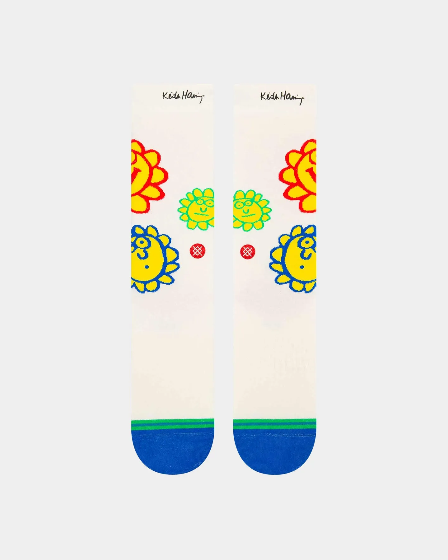 Stance X Keith Haring Happy Fields Socks Off White