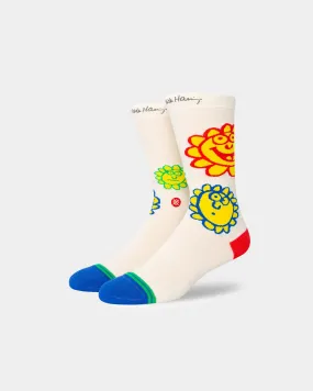 Stance X Keith Haring Happy Fields Socks Off White