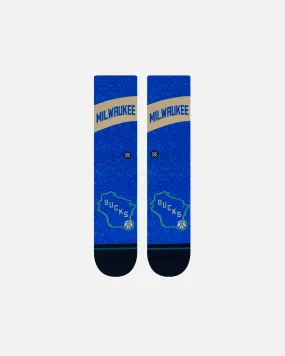 Stance X NBA Milwaukee Bucks Crewcut Socks Multi